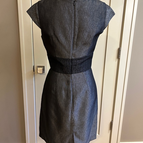 Max & Cleo Grey Bow Dress (Size 6) - Picture 4 of 5
